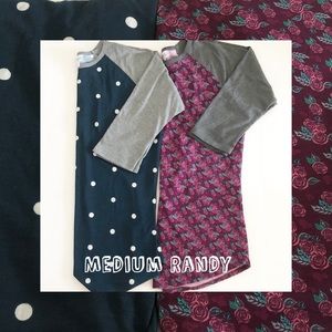 ⭐️ EUC Randy baseball Top (polka dot/floral) (M)